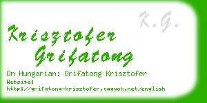 krisztofer grifatong business card